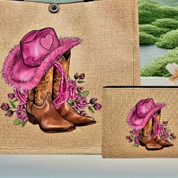 2 piece women's tote & mini purse set - Picture 2 of 13